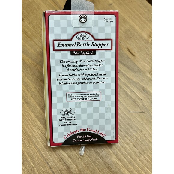 Epic Enamel Wine Bottle Stopper Wine Special NEW IN BOX - Picture 3 of 3